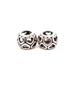 Brighton Silver Heart Cutout‎ Spacer Beads